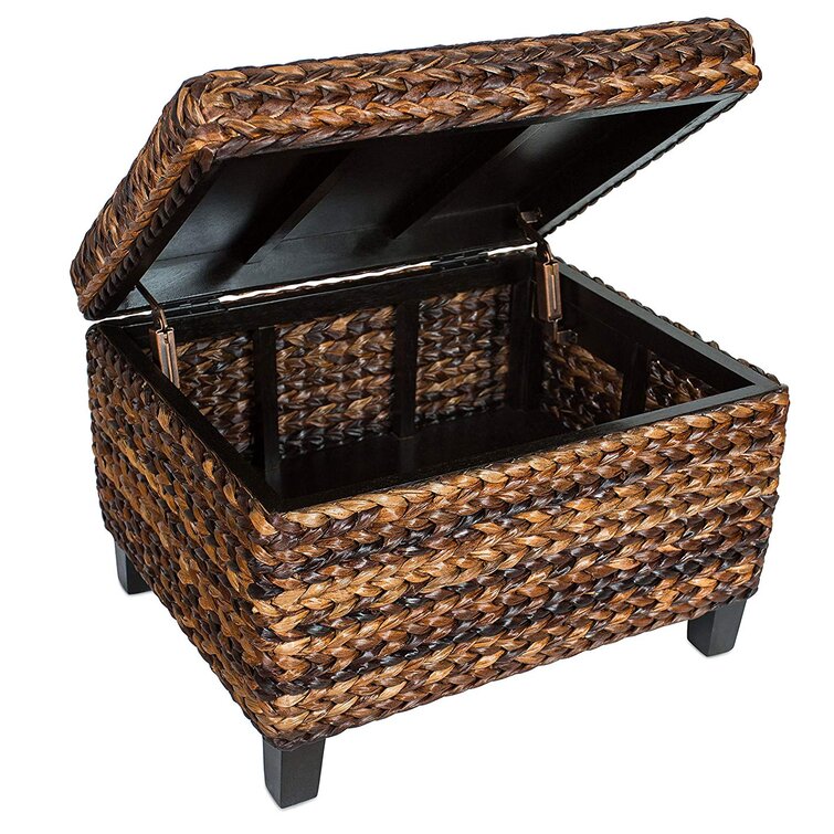 Wicker storage stool new arrivals